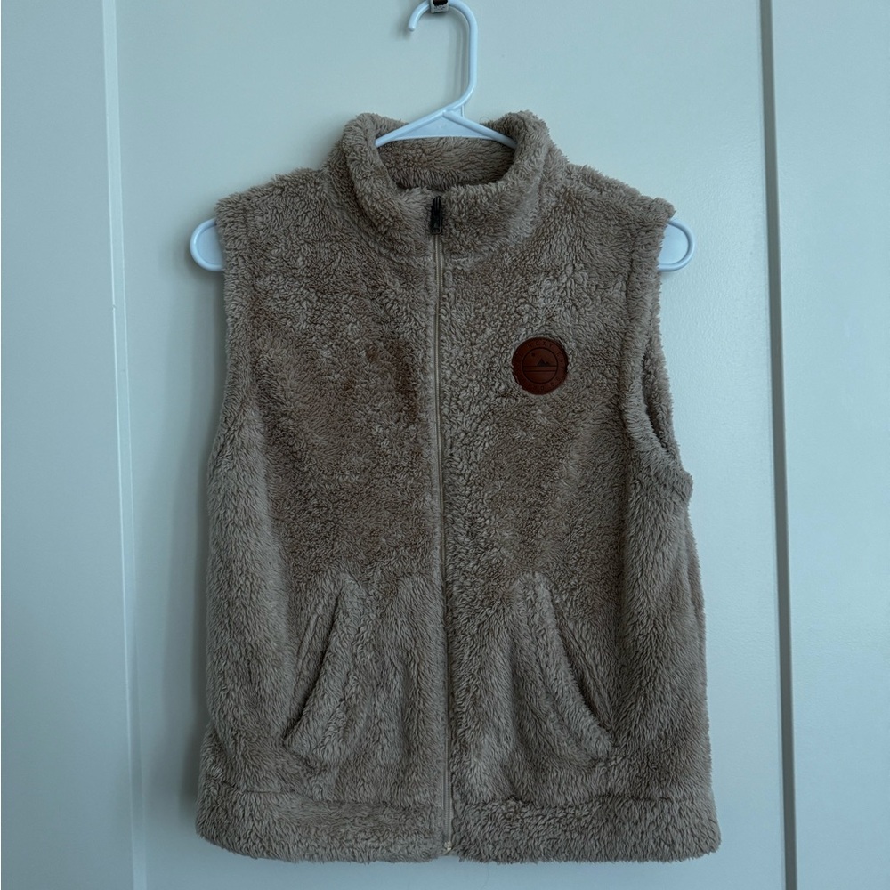 Roxy Tan Fleece Vest